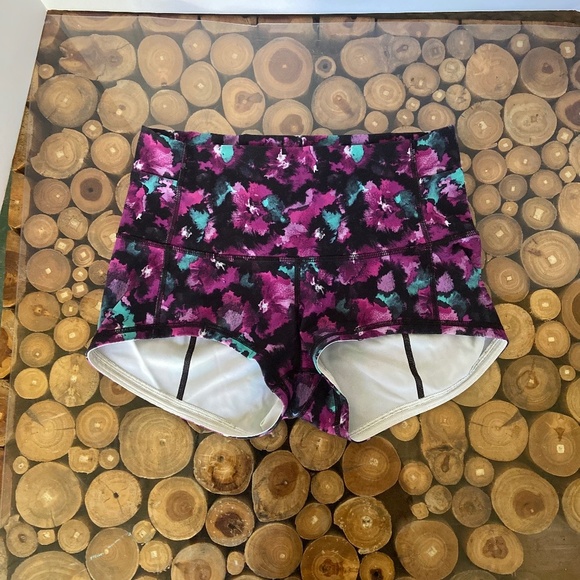 Lululemon High Waisted Floral Spandex Shorts - Picture 1 of 2